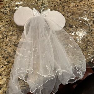 Minnie ears with attached veil